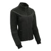 Women Textile & Fleece Combo jacket w/ Reflective Detailing - HighwayLeather