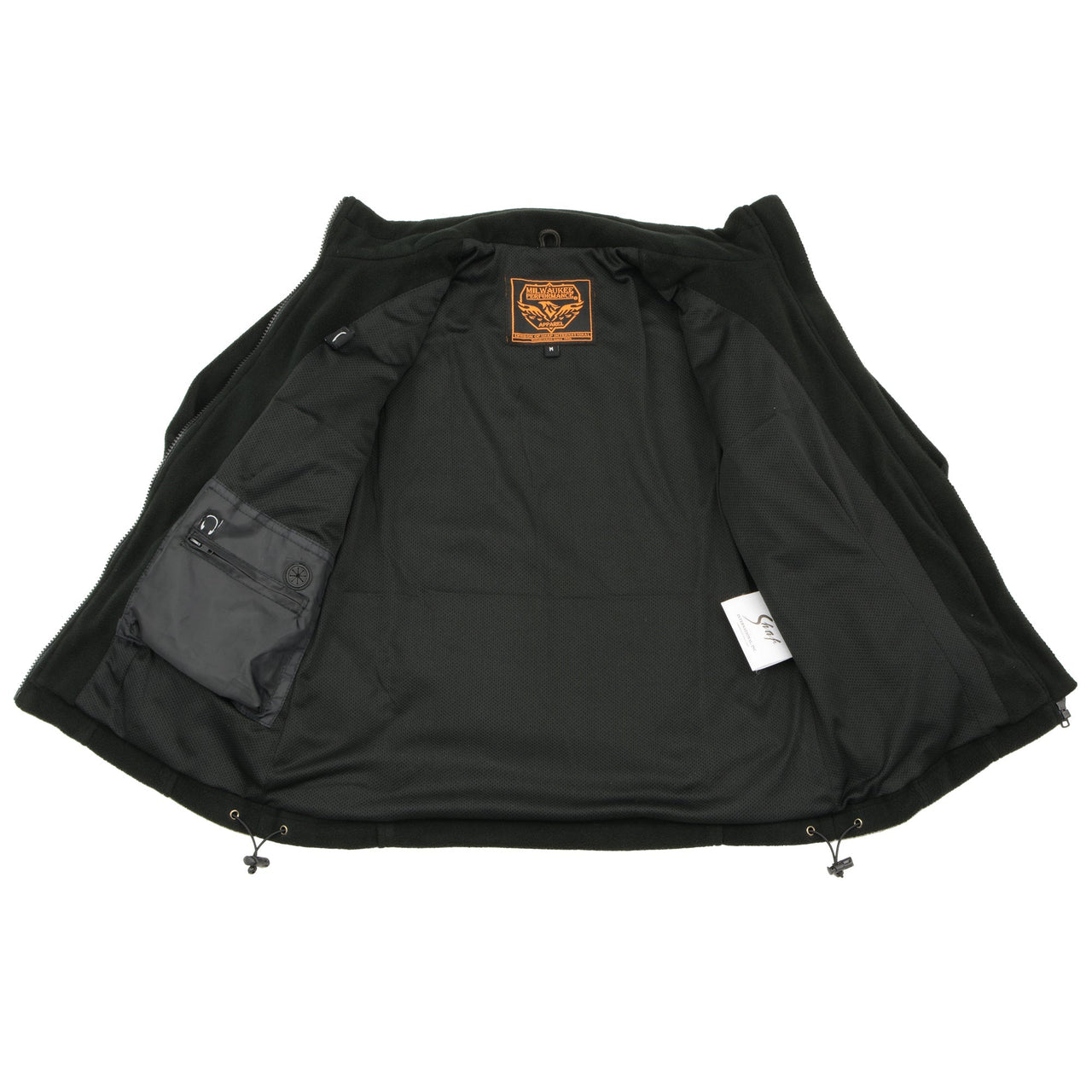 Women Micro Fleece Zipper Front Jacket w/ Reflective Stripes ...