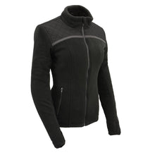 Women Micro Fleece Zipper Front Jacket w/ Reflective Stripes - HighwayLeather