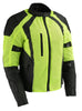 Ladies High Visibility Mesh Racer Jacket w/ Reflective Piping - HighwayLeather