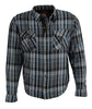 Men's Armored Flannel Biker Shirt w/ Aramid® by DuPont™ Fibers - HighwayLeather