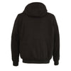 Men's black heated hoodie by Dynamicleather with zipper front and integrated front and back heating elements.