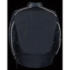 Men's textile scooter jacket by HighwayLeather with leather trim, snap collar, and stylish design.