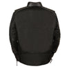 Men's textile scooter jacket by HighwayLeather with leather trim and snap collar, featuring a stylish and durable design.