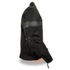 Men's textile scooter jacket by HighwayLeather with leather trim and snap collar, featuring a stylish, casual design.