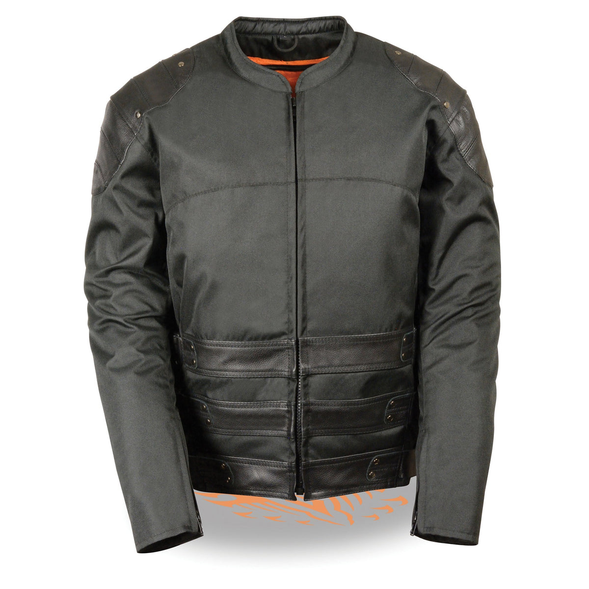 Men's assault style leather and textile racer jacket by HighwayLeather, featuring a sleek design and durable construction.