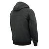 Mens Soft Shell Heated Racing Style Jacket w/ Detachable Hood - HighwayLeather