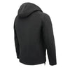 Mens Soft Shell Heated Zipper Front  Jacket w/ Detachable Hood - HighwayLeather