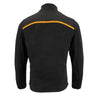 Mens Micro Fleece Zipper Front Jacket w/ Orange Stripe - HighwayLeather