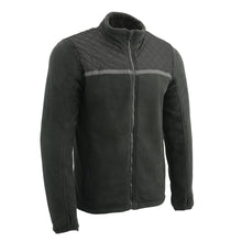 Men Micro Fleece Zipper Front Jacket w/ Reflective Stripes - HighwayLeather