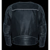 Men's Milwaukee Leather racer jacket with leather and mesh panels, featuring a removable rain jacket liner and stylish design.
