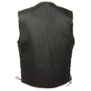 Men's textile zipper-front side lace vest by HighwayLeather, showcasing a stylish vest with front zipper and lace side details.