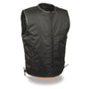 Men's textile zipper-front side lace vest by HighwayLeather, featuring a stylish design and zipper closure.