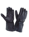 Men's deerskin leather gauntlet gloves by Dynamicleather showing durable, soft leather gloves with extended wrist coverage.