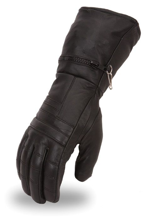 Men's leather gloves by Dynamicleather, full hand view showing classic design and smooth leather material.