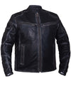 Men's gray Ultra motorcycle jacket by Dynamicleather, featuring a sleek design, durable material, and zippered front for riding comfort.