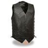 Men's Side Lace Biker Vest with Utility Pocket Tall