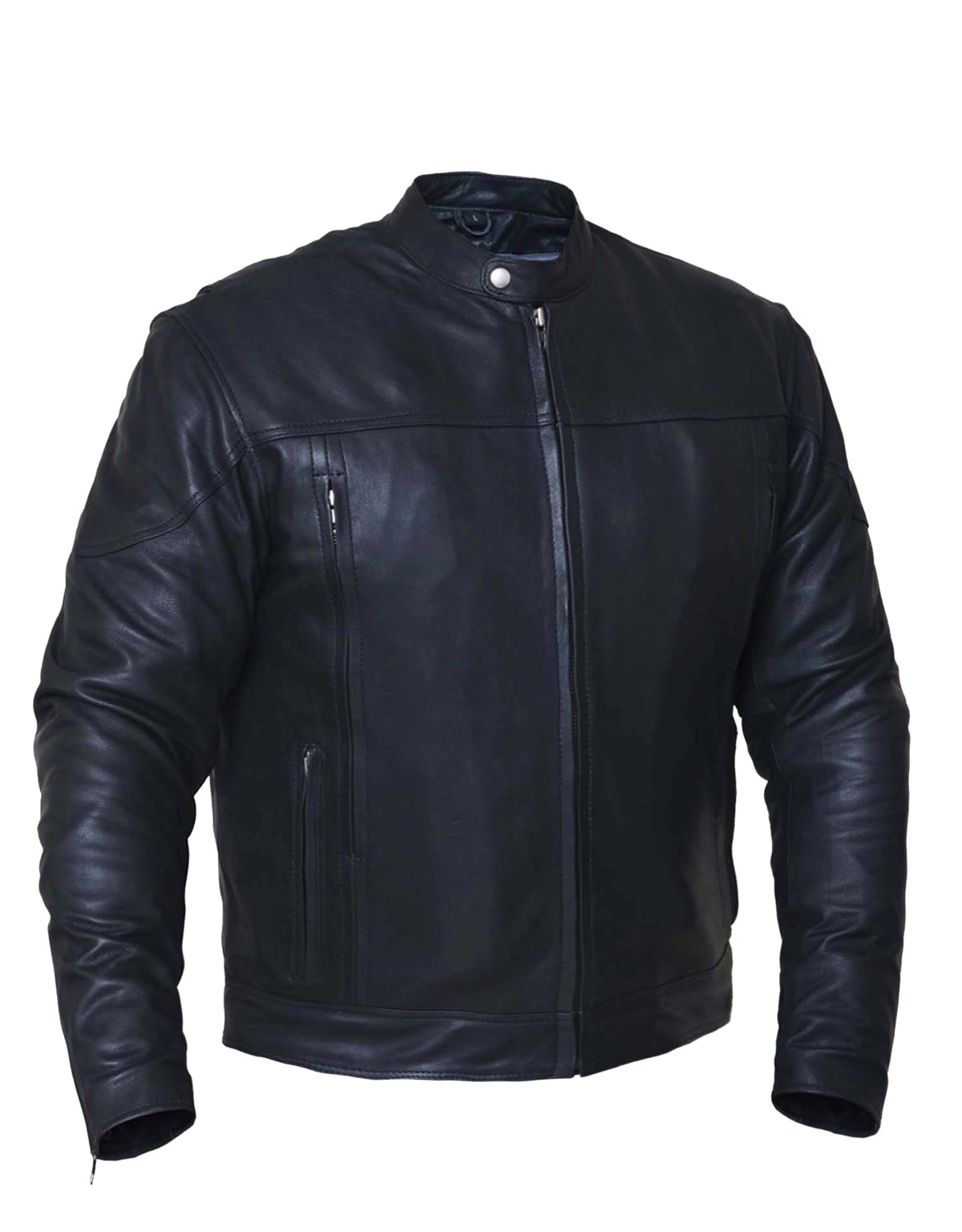 Men's lightweight motorcycle jacket by DynamicLeather, showing sleek design and durable material for motorcycle riding.