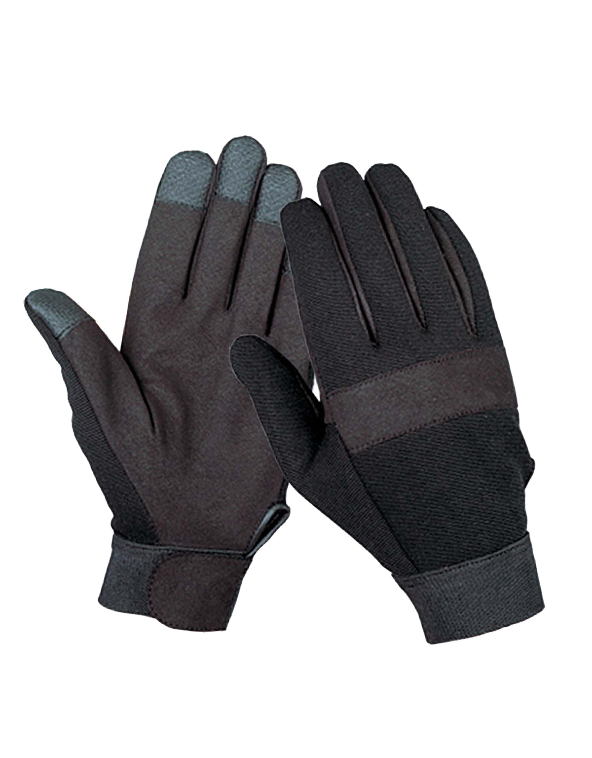 Men's mechanic gloves by Dynamicleather, plain without embroidery, showing durable leather construction and flexible fit.