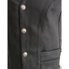 Men's Premium Side Lace Leather Vest w/ Buffalo Snaps - HighwayLeather