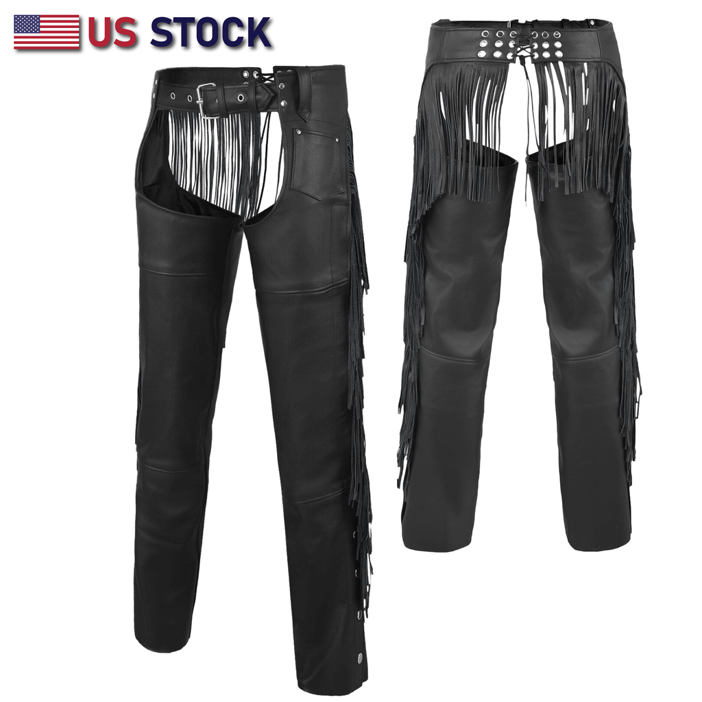 HL12800FRINGE Tassel Chap Fringe Chaps Motorcycle Riding Bikers