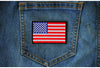 American Flag Patch with Black Borders - 3x2 inch. Embroidered Iron on Patch - SKU#2046B - HighwayLeather