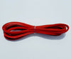 Red genuine leather lace strip cord for braiding or lacing, 64 inches long, from Buffalo Leather Gear.