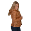 Ladies hooded scuba jacket with draw string - HighwayLeather