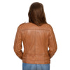 Ladies m/c look double side set buckles jacket with quilting. - HighwayLeather