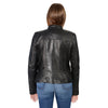 Ladies snap collar scuba jacket with patch pockets - HighwayLeather