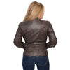 Ladies snap collar scuba jacket with patch pockets - HighwayLeather