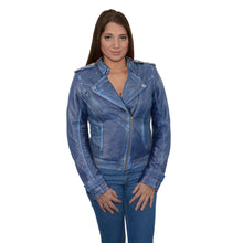 Women's Sheepskin Asymmetrical Moto Jacket w/ Studding - HighwayLeather