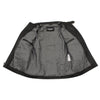 Men's euro collar café jacket by HighwayLeather with side stitch detailing, stylish men's jacket showing front view.