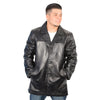 Men's classic four button front car coat - HighwayLeather