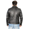 Men's motorcycle look jacket with shoulder studding by HighwayLeather, black men's jacket featuring rugged style and metal shoulder details.