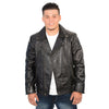 Men's m/c look jacket with shoulder studding - HighwayLeather