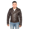 Men's m/c look jacket with shoulder studding - HighwayLeather