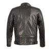 Men's Stand Up Collar Leather Jacket w/ Side Buckles & Lower Back Padding - HighwayLeather