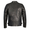 Men's Snap Collar Leather Jacket w/ Quilted Shoulders - HighwayLeather