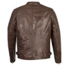 Men's Snap Collar Leather Jacket w/ Quilted Shoulders - HighwayLeather