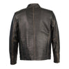 Men's Sheepskin Moto Racer Leather Jacket w/ Throat Latch - HighwayLeather