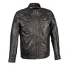 Men's Sheepskin Moto Leather Jacket w/ Zipper Front - HighwayLeather