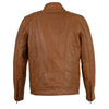 Men's Sheepskin Moto Leather Jacket w/ Zipper Front - HighwayLeather