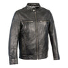 Men's Classic Moto Leather Jacket w/ Zipper Front - HighwayLeather