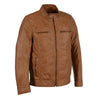 Men's Classic Moto Leather Jacket w/ Zipper Front - HighwayLeather