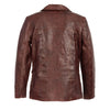 Men's Leather Car Coat Jacket w/ Button Front - HighwayLeather