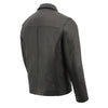 Mens New Zealand Lambskin Zipper Front Jacket w/ Shirt Collar - HighwayLeather
