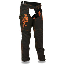 Women's Textile Chap w/ Tribal Embroidery & Reflective Detail - HighwayLeather
