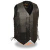 Men's 10 Pocket Side Lace Vest - HighwayLeather