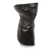 Unisex premium leather combo neck warmer and face mask by HighwayLeather, featuring a sleek safety and style accessory.